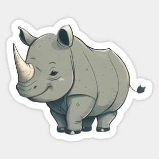 Baby Rhino - Cute Sticker